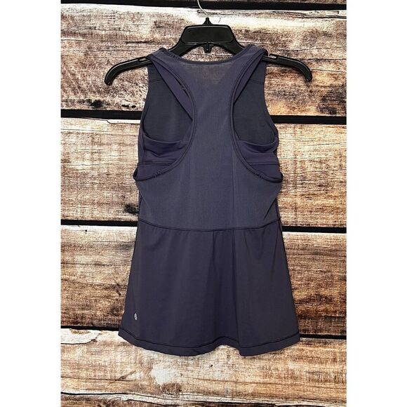 Lululemon Sports Bra Tank Sheer Panel Size 4 Purple - Picture 2 of 8